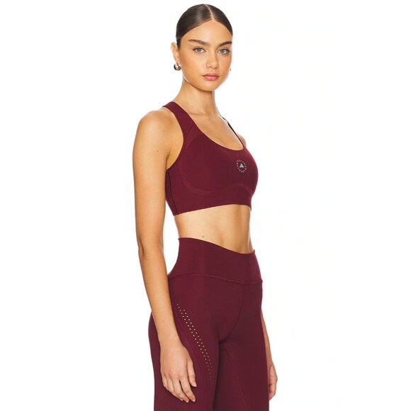 Adidas by Stella McCartney Tpr Pi Bra in Burgundy Medium New Womens Sports - Picture 11 of 13